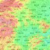 Carte topographique Hubei, altitude, relief