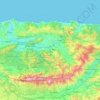 Carte topographique Tizi Ouzou, altitude, relief
