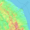 Carte topographique Marche, carte du relief, carte des altitudes