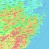 Carte topographique Zhejiang, altitude, relief