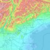 Carte topographique Veneto, carte du relief, carte des altitudes