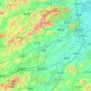 Carte topographique Yichun, altitude, relief