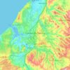 Carte topographique Caldas da Rainha, altitude, relief