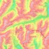 Carte topographique Rheinwald, altitude, relief
