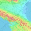 Carte topographique Emilia-Romagna, altitude, relief