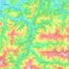Carte topographique Mieres, altitude, relief