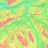 Carte topographique Argovie, altitude, relief