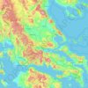 Carte topographique Thessalie-Grèce centrale, altitude, relief