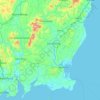Carte topographique County Wexford, carte du relief, carte des altitudes