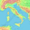 Carte topographique Italie, altitude, relief