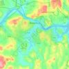 Carte topographique County Waterford, carte du relief, carte des altitudes