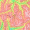 Carte topographique Chaîne de l'Oberhalbstein, altitude, relief