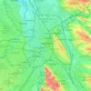 Carte topographique Toulouse, altitude, relief