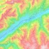 Carte topographique Conthey, altitude, relief