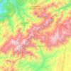 Carte topographique Parc National de Toubkal, altitude, relief